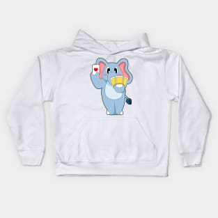 Elephant Poker Poker cards Kids Hoodie